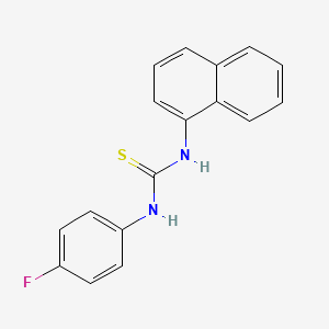 molecular formula C17H13FN2S B5565568 1-(4-Fluorophenyl)-3-naphthalen-1-ylthiourea CAS No. 391-71-9