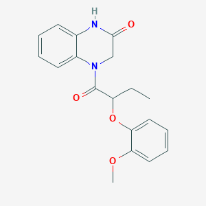 molecular formula C19H20N2O4 B5565595 4-[2-(2-methoxyphenoxy)butanoyl]-3,4-dihydroquinoxalin-2(1H)-one 