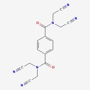 molecular formula C16H12N6O2 B5565601 N1,N1,N4,N4-TETRAKIS(CYANOMETHYL)BENZENE-1,4-DICARBOXAMIDE 