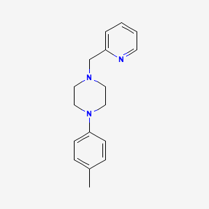 molecular formula C17H21N3 B5565605 1-(4-Methylphenyl)-4-(pyridin-2-ylmethyl)piperazine 