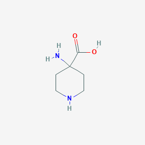 molecular formula C6H12N2O2 B556564 4-Aminopiperidine-4-carboxylic acid CAS No. 40951-39-1