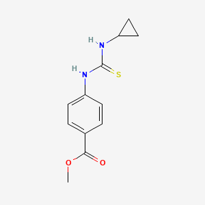 molecular formula C12H14N2O2S B5565683 Methyl 4-(cyclopropylcarbamothioylamino)benzoate 