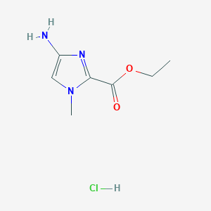 molecular formula C7H12ClN3O2 B556573 ethyl 4-amino-1-methyl-1H-imidazole-2-carboxylate hydrochloride CAS No. 180258-46-2