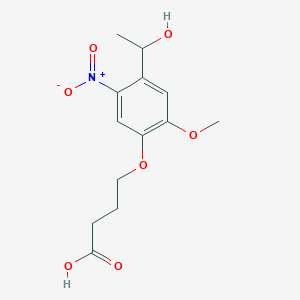 4-(4-(1-Hydroxyethyl)-2-methoxy-5-nitrophenoxy)butanoic acid