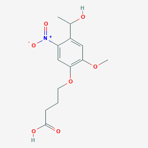 molecular formula C13H17NO7 B556576 4-(4-(1-Hydroxyethyl)-2-methoxy-5-nitrophenoxy)butanoic acid CAS No. 175281-76-2