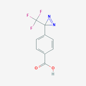 molecular formula C9H5F3N2O2 B556578 4-[3-(Trifluoromethyl)-3H-diazirin-3-YL]benzoic acid CAS No. 85559-46-2