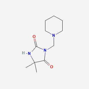 molecular formula C11H19N3O2 B5565790 5,5-Dimethyl-3-piperidin-1-ylmethyl-imidazolidine-2,4-dione 