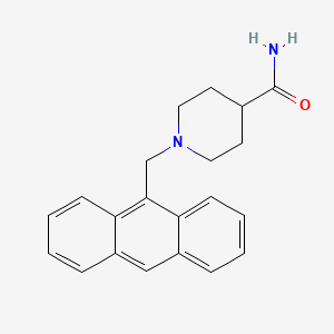 molecular formula C21H22N2O B5565844 1-(Anthracen-9-ylmethyl)piperidine-4-carboxamide 
