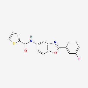 molecular formula C18H11FN2O2S B5565852 N-[2-(3-fluorophenyl)-1,3-benzoxazol-5-yl]thiophene-2-carboxamide 