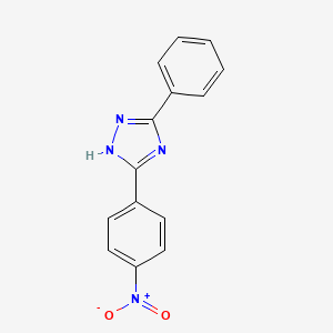 molecular formula C14H10N4O2 B5565897 5-(4-nitrophenyl)-3-phenyl-1H-1,2,4-triazole CAS No. 4057-66-3