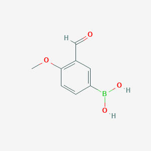 molecular formula C8H9BO4 B055659 3-Formyl-4-methoxyphenylboronic acid CAS No. 121124-97-8
