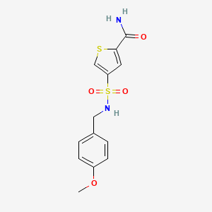 molecular formula C13H14N2O4S2 B5565916 4-[(4-Methoxyphenyl)methylsulfamoyl]thiophene-2-carboxamide 