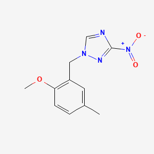 molecular formula C11H12N4O3 B5565959 1-[(2-METHOXY-5-METHYLPHENYL)METHYL]-3-NITRO-1H-1,2,4-TRIAZOLE 
