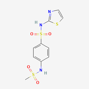 molecular formula C10H11N3O4S3 B5565960 4-METHANESULFONAMIDO-N-(1,3-THIAZOL-2-YL)BENZENE-1-SULFONAMIDE 