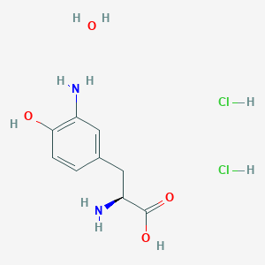 molecular formula C9H13ClN2O3 B556635 (S)-2-Amino-3-(3-amino-4-hydroxyphenyl)propanoic acid hydrochloride CAS No. 23279-22-3