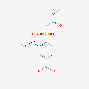 molecular formula C11H11NO8S B5566424 Methyl 4-(2-methoxy-2-oxoethylsulfonyl)-3-nitrobenzoate 