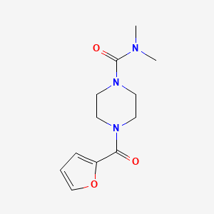 molecular formula C12H17N3O3 B5566451 4-(furan-2-carbonyl)-N,N-dimethylpiperazine-1-carboxamide 
