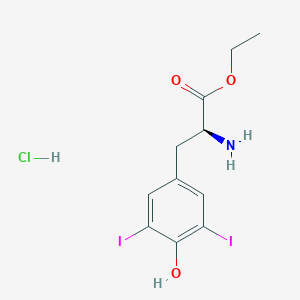 molecular formula C11H14ClI2NO3 B556647 L-3,5-Diiodotyrosine ethyl ester hydrochloride CAS No. 74051-47-1