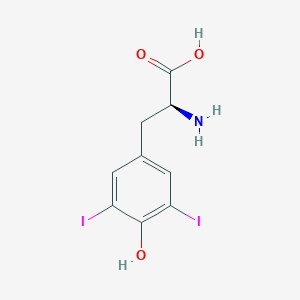 molecular formula C9H9I2NO3 B556648 3,5-二碘-L-酪氨酸 CAS No. 300-39-0