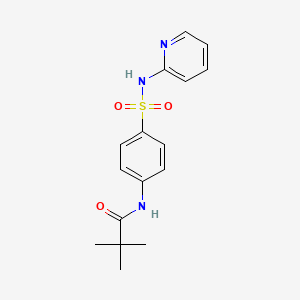 molecular formula C16H19N3O3S B5566651 2,2-dimethyl-N-[4-(pyridin-2-ylsulfamoyl)phenyl]propanamide 