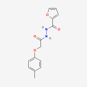 molecular formula C14H14N2O4 B5566719 Furan-2-carboxylic acid N'-(2-p-tolyloxy-acetyl)-hydrazide CAS No. 5367-22-6