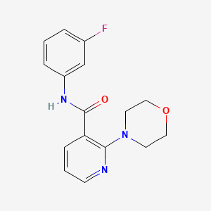molecular formula C16H16FN3O2 B5566749 N-(3-fluorophenyl)-2-(morpholin-4-yl)pyridine-3-carboxamide 