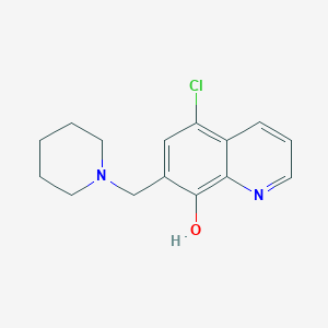 molecular formula C15H17ClN2O B5566814 5-chloro-7-(piperidin-1-ylmethyl)quinolin-8-ol 