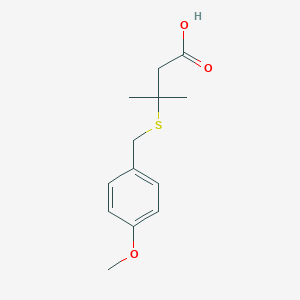 3-(4-Methoxy-benzylsulfanyl)-3-methyl-butyric acid