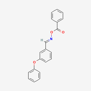 molecular formula C20H15NO3 B5567163 [(E)-(3-phenoxyphenyl)methylideneamino] benzoate 