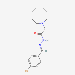 molecular formula C16H22BrN3O B5567231 2-(azocan-1-yl)-N-[(E)-(4-bromophenyl)methylideneamino]acetamide 