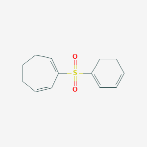 molecular formula C13H14O2S B055673 2-(Phenylsulfonyl)-1,3-cycloheptadiene CAS No. 118160-44-4