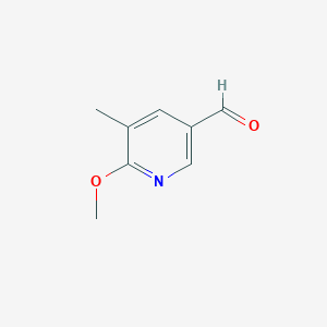 molecular formula C8H9NO2 B055674 6-甲氧基-5-甲基烟酰醛 CAS No. 123506-67-2