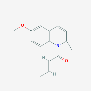 molecular formula C17H21NO2 B5567431 1-[6-METHOXY-2,2,4-TRIMETHYL-1(2H)-QUINOLINYL]-2-BUTEN-1-ONE 