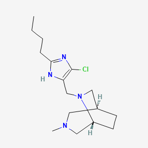 molecular formula C16H27ClN4 B5567472 (1S,5R)-6-[(2-butyl-4-chloro-1H-imidazol-5-yl)methyl]-3-methyl-3,6-diazabicyclo[3.2.2]nonane 