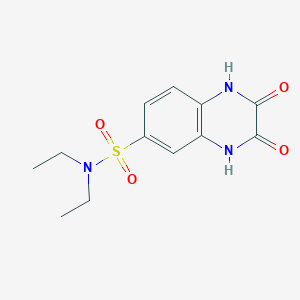 molecular formula C12H15N3O4S B5567511 N,N-diethyl-2,3-dioxo-1,2,3,4-tetrahydroquinoxaline-6-sulfonamide 