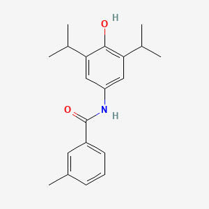 molecular formula C20H25NO2 B5567582 N-[4-hydroxy-3,5-di(propan-2-yl)phenyl]-3-methylbenzamide 