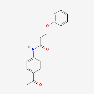 molecular formula C17H17NO3 B5567643 N-(4-acetylphenyl)-3-phenoxypropanamide 