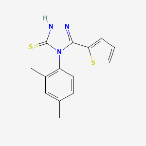 molecular formula C14H13N3S2 B5567698 4-(2,4-dimethylphenyl)-5-(thiophen-2-yl)-4H-1,2,4-triazole-3-thiol 