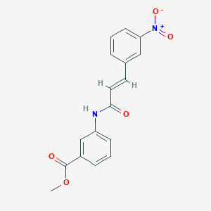 molecular formula C17H14N2O5 B5567885 Methyl 3-{[(2e)-3-(3-nitrophenyl)prop-2-enoyl]amino}benzoate 