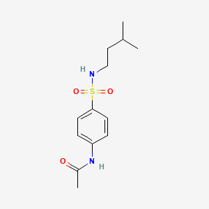 molecular formula C13H20N2O3S B5567900 N-{4-[(3-methylbutyl)sulfamoyl]phenyl}acetamide 
