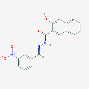 molecular formula C18H13N3O4 B5567920 3-hydroxy-N'-[(E)-(3-nitrophenyl)methylidene]naphthalene-2-carbohydrazide 