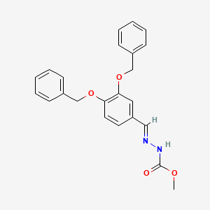 molecular formula C23H22N2O4 B5567982 METHYL 2-{(E)-1-[3,4-BIS(BENZYLOXY)PHENYL]METHYLIDENE}-1-HYDRAZINECARBOXYLATE 