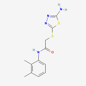 molecular formula C12H14N4OS2 B5568066 2-[(5-amino-1,3,4-thiadiazol-2-yl)sulfanyl]-N-(2,3-dimethylphenyl)acetamide 
