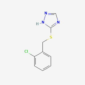 molecular formula C9H8ClN3S B5568069 3-{[(2-CHLOROPHENYL)METHYL]SULFANYL}-1H-1,2,4-TRIAZOLE 
