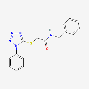 molecular formula C16H15N5OS B5568163 N-benzyl-2-(1-phenyltetrazol-5-yl)sulfanylacetamide CAS No. 5743-84-0