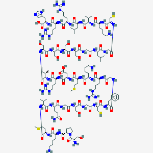 molecular formula C143H246N50O42S4 B055682 Brain natriuretic peptide, porcine CAS No. 117217-27-3