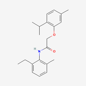molecular formula C21H27NO2 B5568200 N-(2-ethyl-6-methylphenyl)-2-(5-methyl-2-propan-2-ylphenoxy)acetamide 