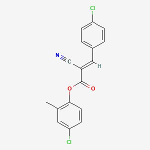 molecular formula C17H11Cl2NO2 B5568260 (E)-4-chloro-2-methylphenyl 3-(4-chlorophenyl)-2-cyanoacrylate 