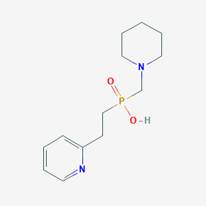 molecular formula C13H21N2O2P B5568295 piperidinomethyl[2-(2-pyridyl)ethyl]phosphinic acid 