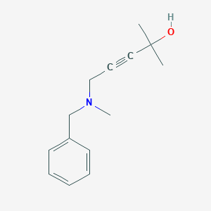 molecular formula C14H19NO B055683 5-[Benzyl(methyl)amino]-2-methylpent-3-yn-2-ol CAS No. 62505-91-3